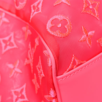 Louis Vuitton Monogram Fluo See Through Keepall Bandouliere 50 Rose 8 of 11