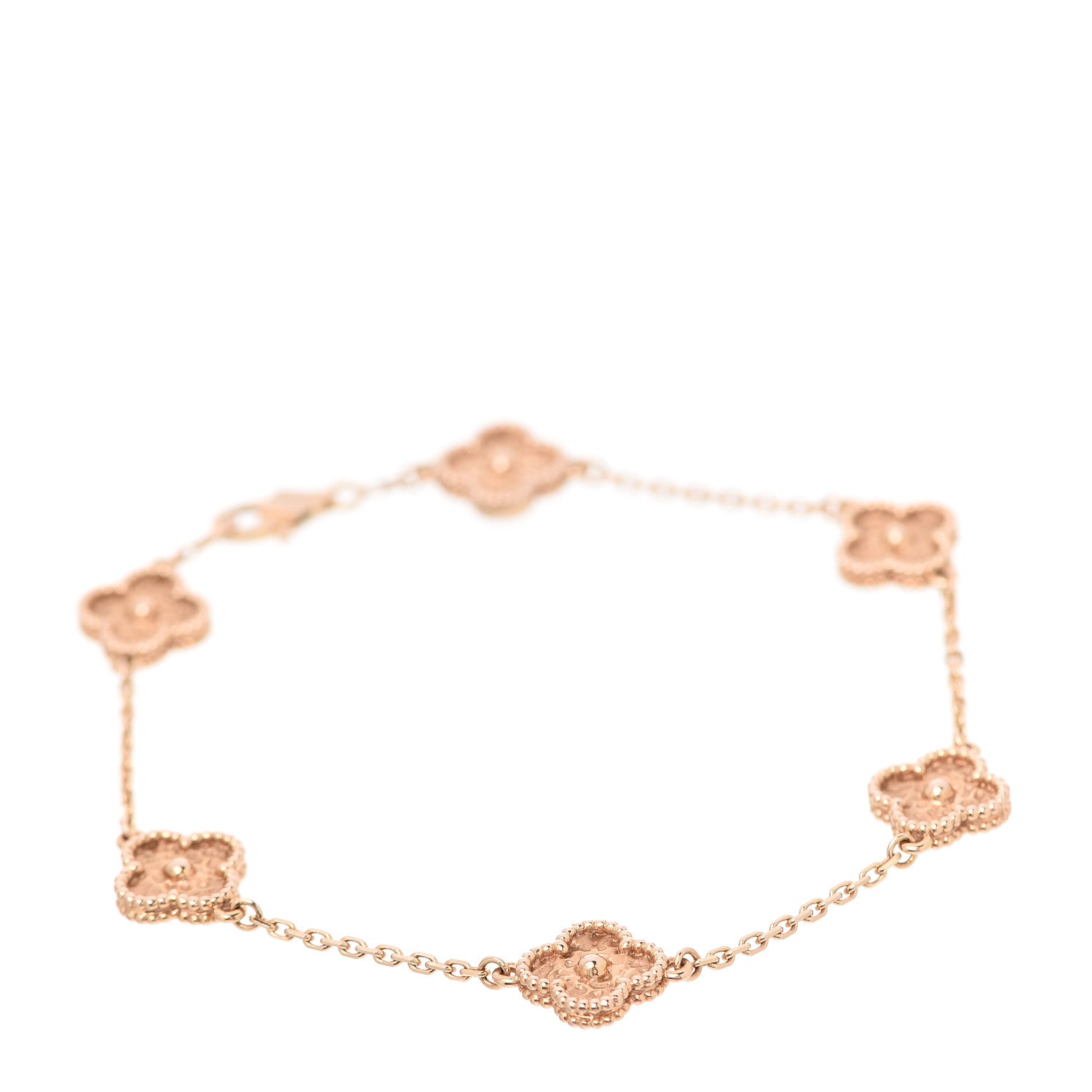 Van Cleef & Arpels 18K Rose Gold 6 Motifs Sweet Alhambra Bracelet 1 of 5