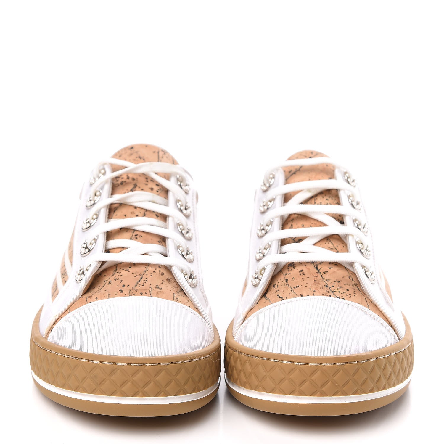 Chanel Cork Jetty Sneaker 36 Brown White 2 of 10