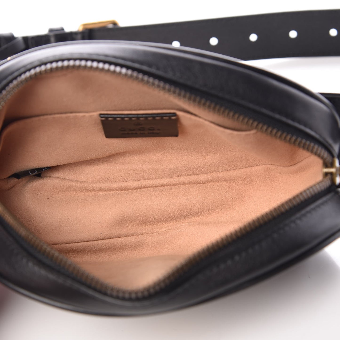 Calfskin Matelasse GG Marmont Belt Bag 85 34 Black