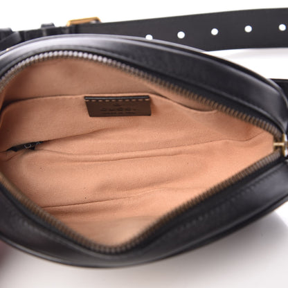 Gucci Calfskin Matelasse GG Marmont Belt Bag 85 34 Black 5 of 7