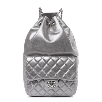 Chanel Metallic Lambskin Quilted Small In Seoul Backpack Silver 1 of 11