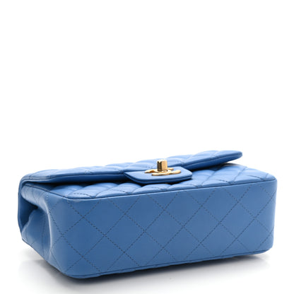 Chanel Lambskin Quilted Mini Rectangular Flap Blue 4 of 11