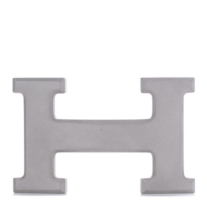 Hermes Brushed Palladium 32mm H Belt Buckle 1 of 3