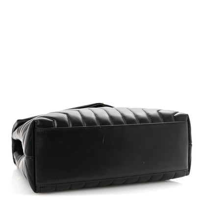 Saint Laurent Calfskin Y Quilted Monogram Medium Loulou Chain Satchel Black 4 of 9