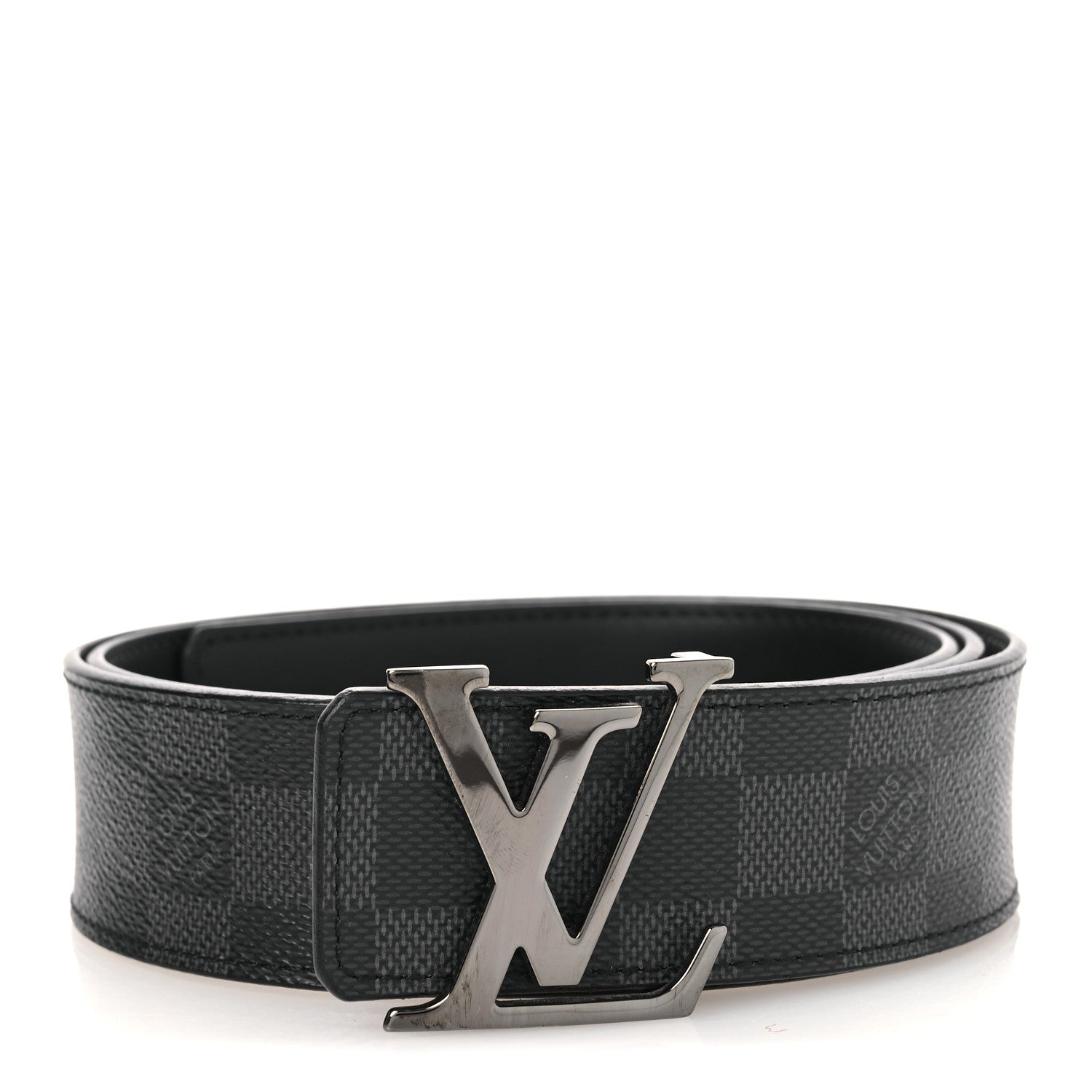 Louis Vuitton Damier Graphite 40mm LV Initiales Belt 95 38 1 of 6