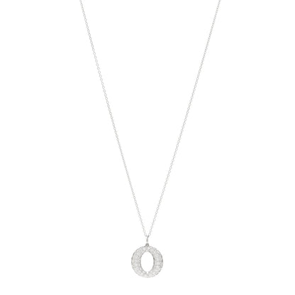 Tiffany Platinum 18K White Gold Diamond Elsa Peretti Mini Sevillana Pendant Necklace 1 of 4