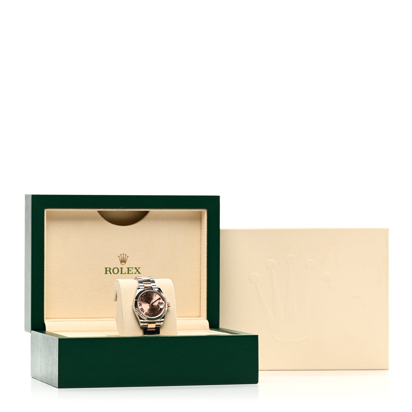 Stainless Steel 18K Everose Gold 31mm Oyster Perpetual Datejust Watch Sundust Roman 278271