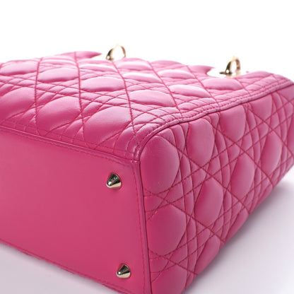 Christian Dior Lambskin Cannage Medium Lady Dior Pink 13 of 13