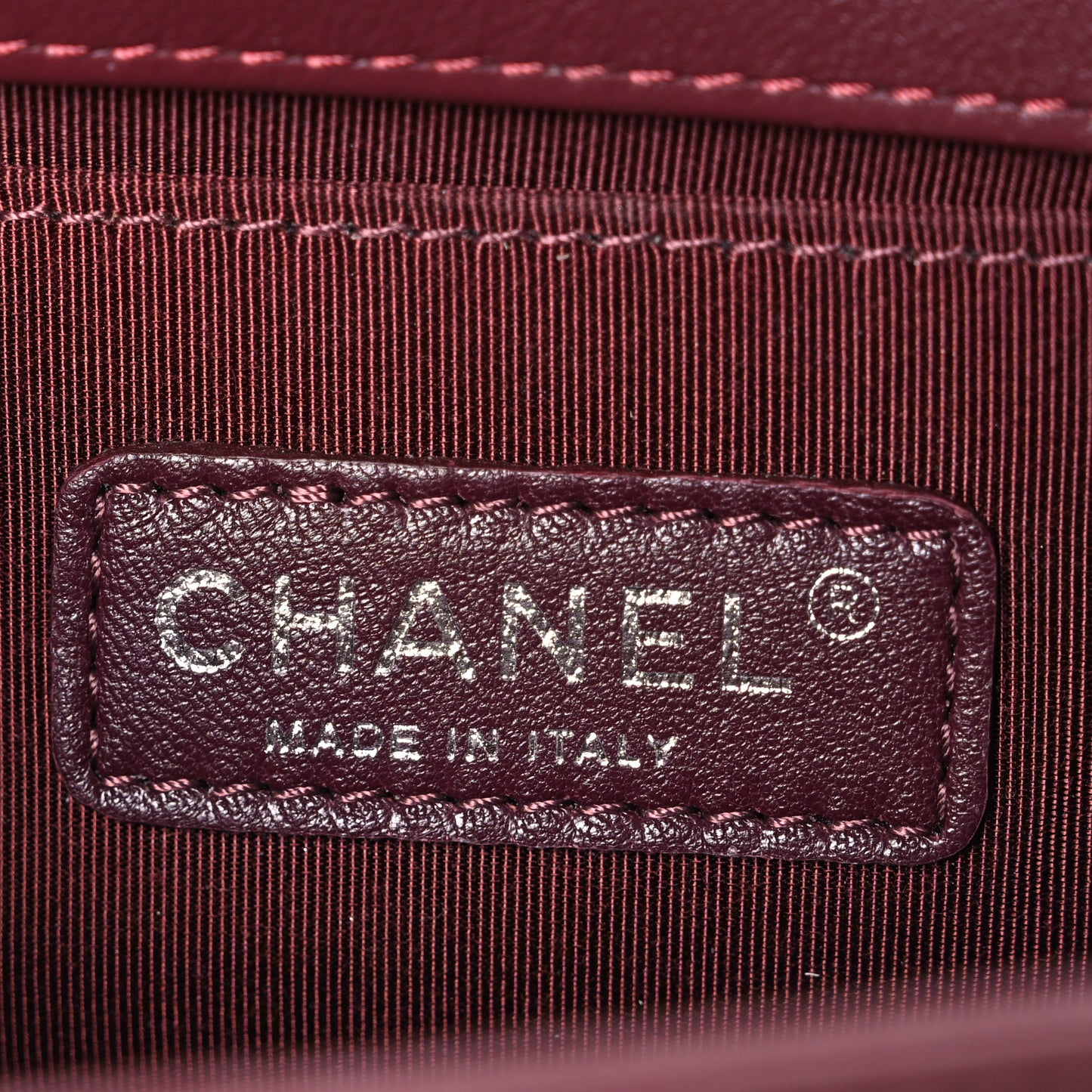 Velvet Quilted Small Boy Flap Burgundy