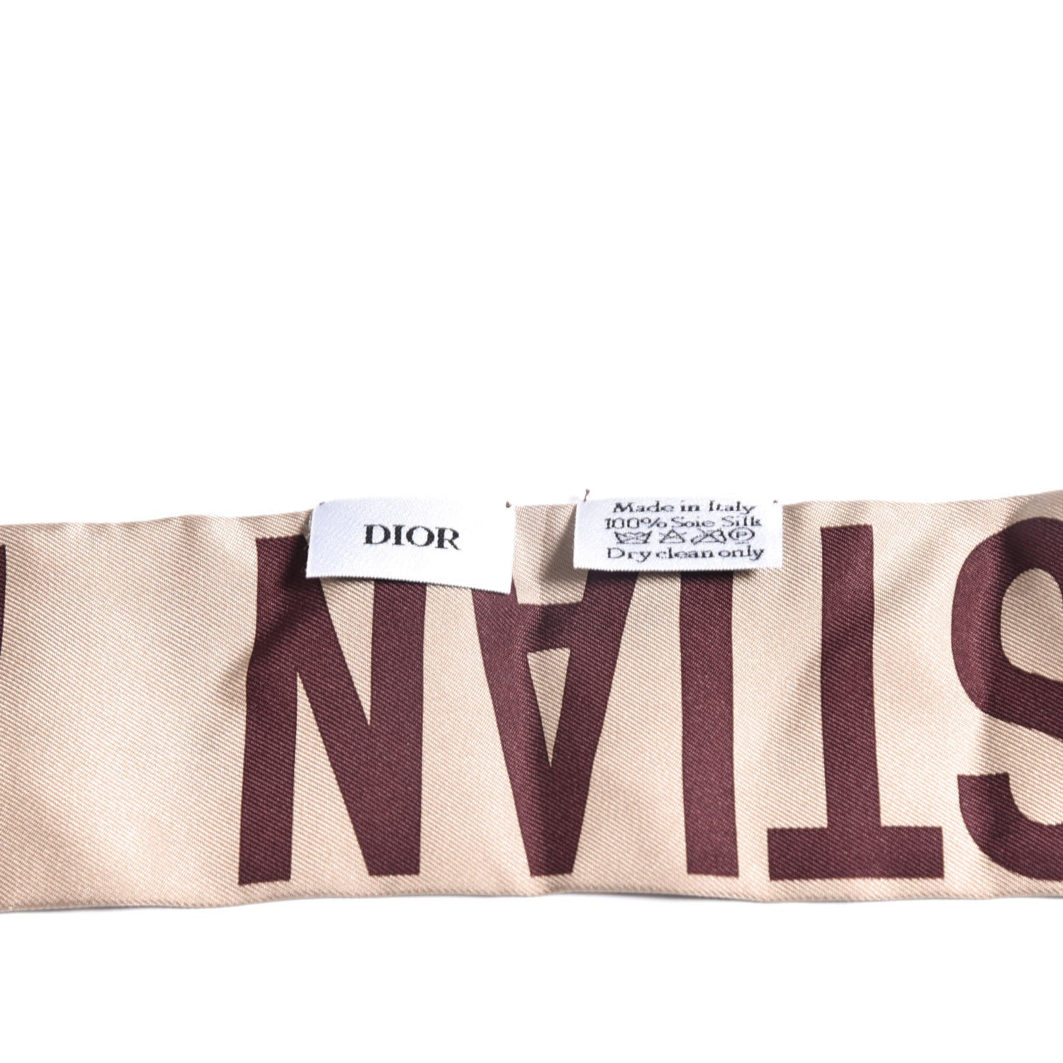 Christian Dior Silk Oblique Mitzah Scarf Bordeaux 2 of 5