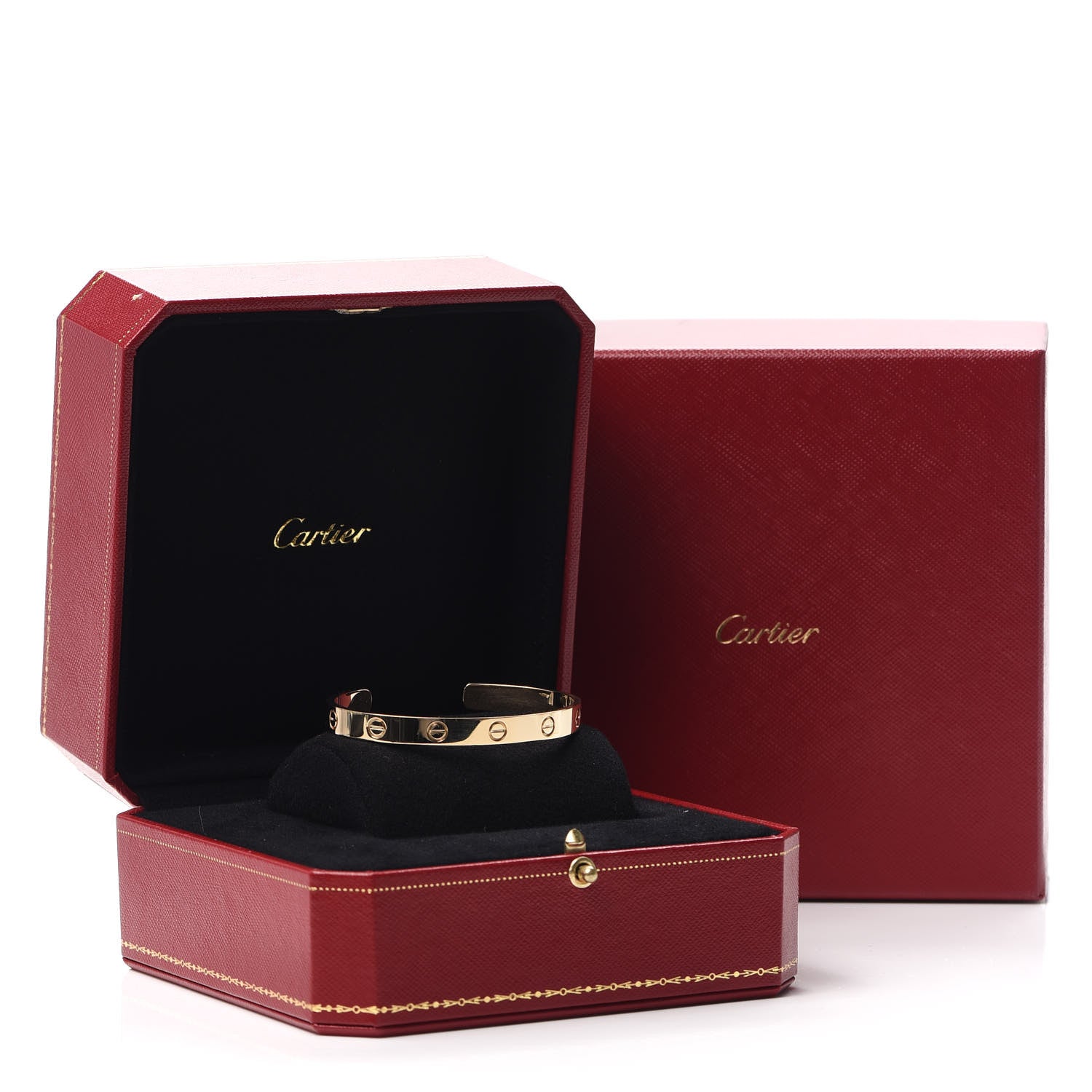 Cartier 18K Yellow Gold LOVE Cuff Bracelet 17 6 of 6