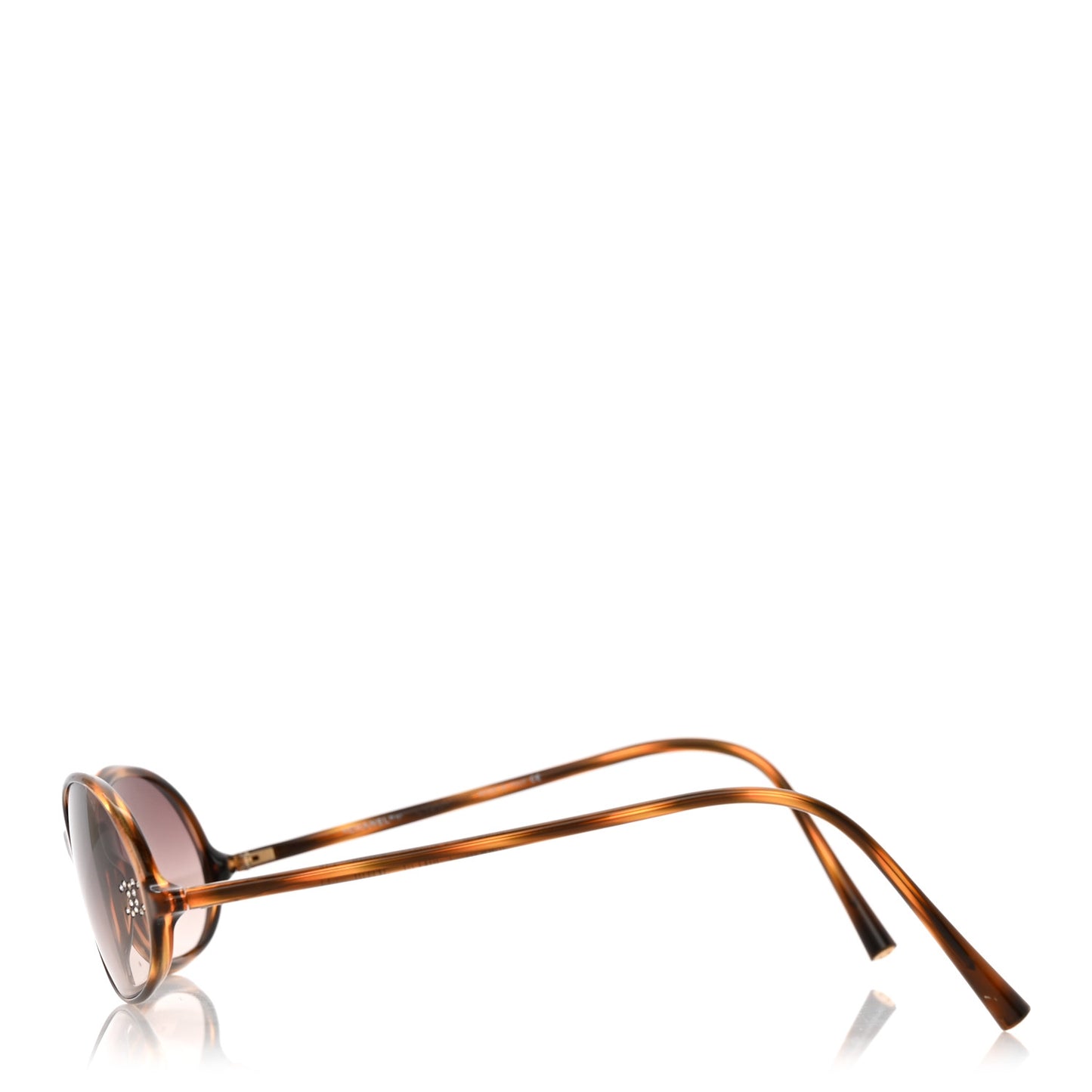 Acetate Crystal CC Oval Sunglasses 5044-B Tortoise