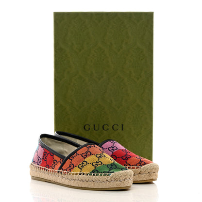 Gucci Monogram Multicolor Womens Espadrilles 36 Blue Rainbow Blue 9 of 9