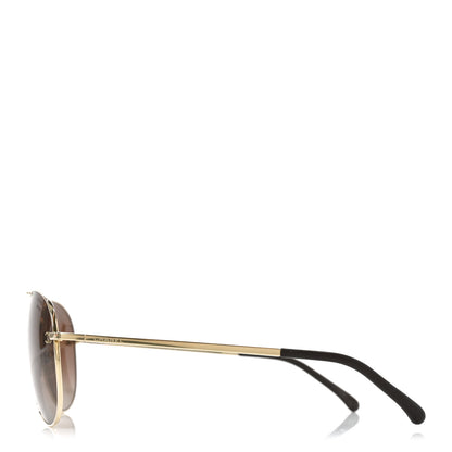 Chanel Aviator CC Sunglasses 4189-T-Q Gold 4 of 6
