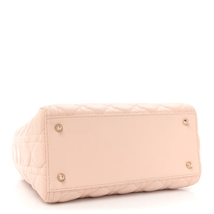Christian Dior Lambskin Cannage Medium Lady Dior Light Pink 4 of 13