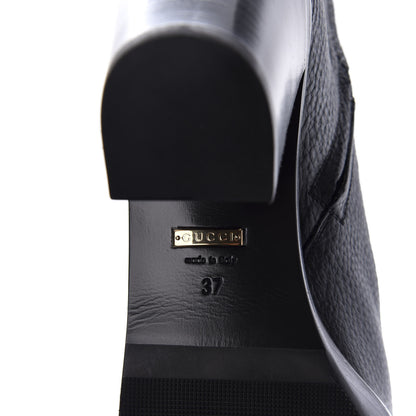 Gucci Austin Calfskin Interlocking G Knee High Boots 37 Black 8 of 10