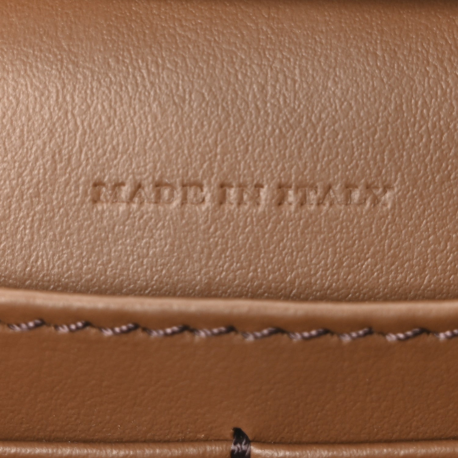 Burberry Grained Calfskin House Check Tartan Mix Hampshire Wallet On Chain Tan 7 of 10