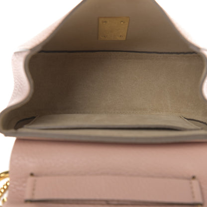Chloe Grained Lambskin Mini Drew Shoulder Bag Cement Pink 4 of 11