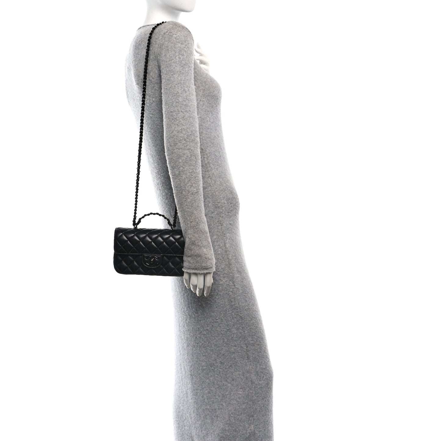 Lambskin Quilted Small Coco Pop Top Handle Flap So Black