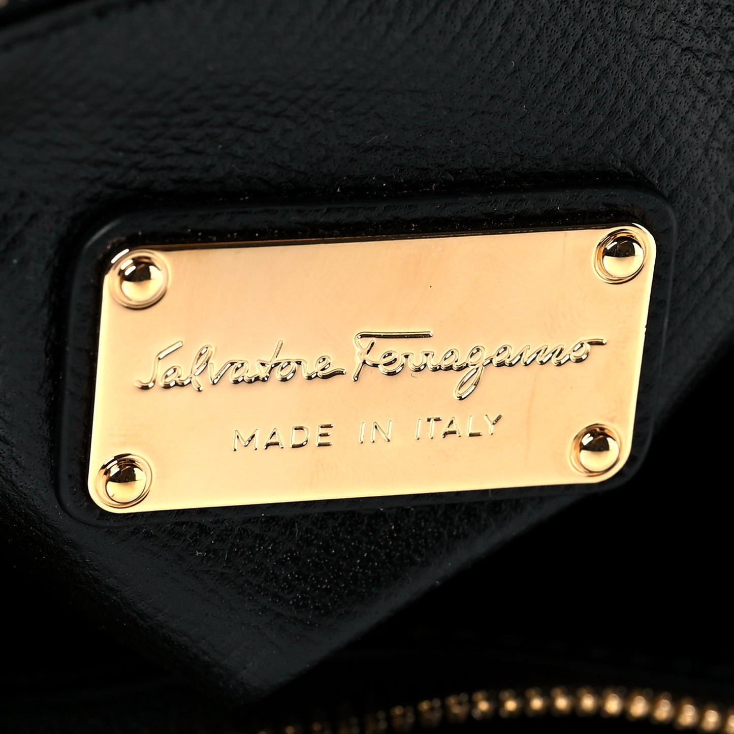 Hammered Calfskin Today Satchel Black