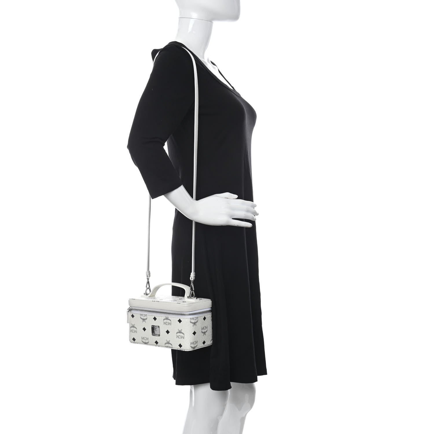 MCM Visetos Vanity Case White 2 of 10