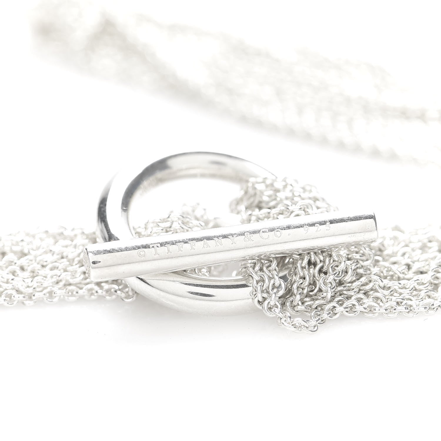 Tiffany Sterling Silver Heart Multi Chain Toggle Necklace 4 of 4