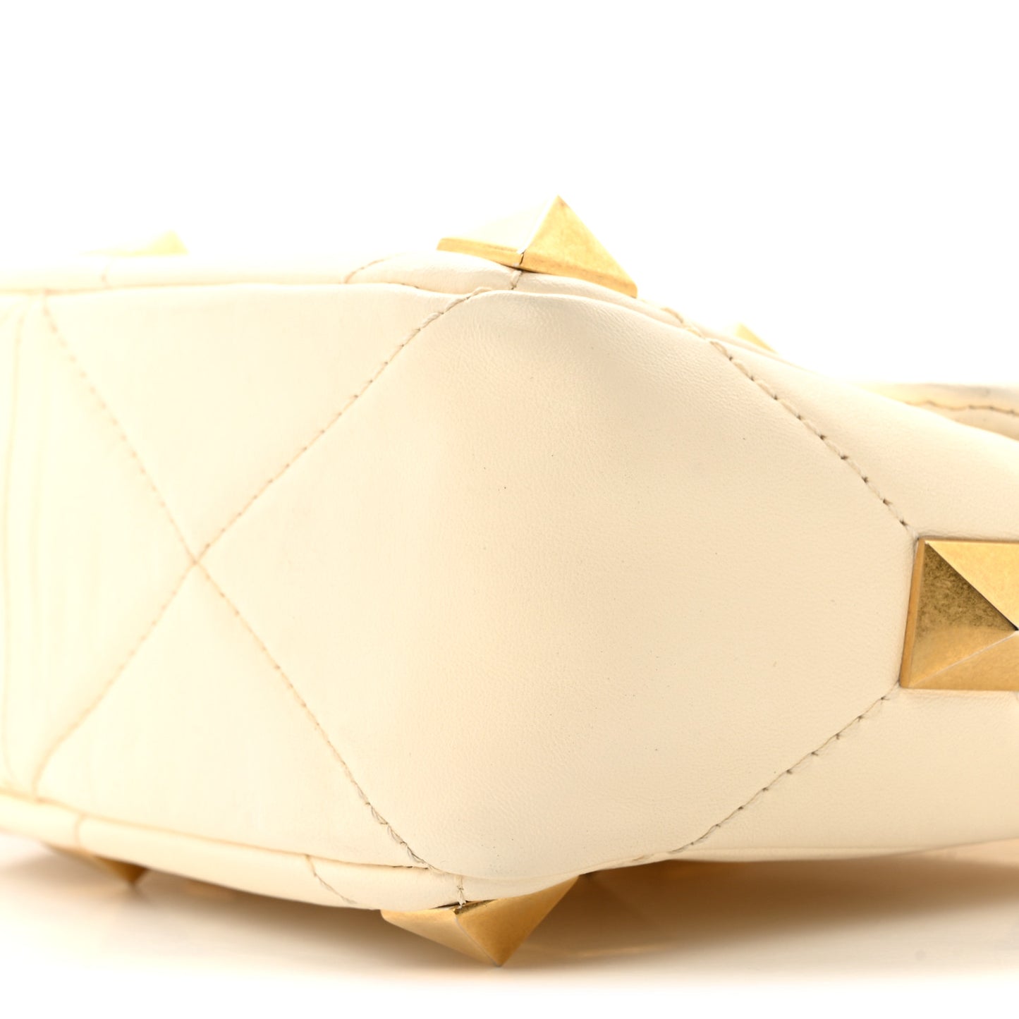Nappa Medium Roman Stud Shoulder Bag Ivory