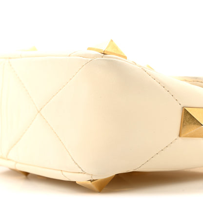 Valentino Garavani Nappa Medium Roman Stud Shoulder Bag Ivory 9 of 12