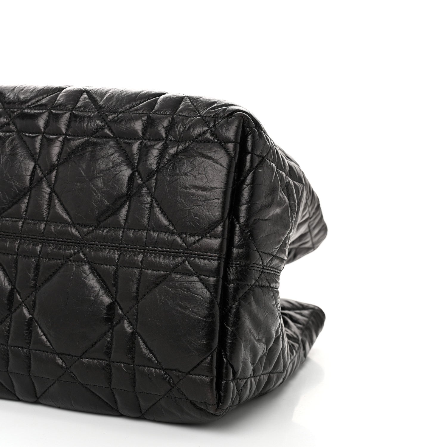 Christian Dior Crinkled Calfskin Macrocannage Large Toujours Black 11 of 12