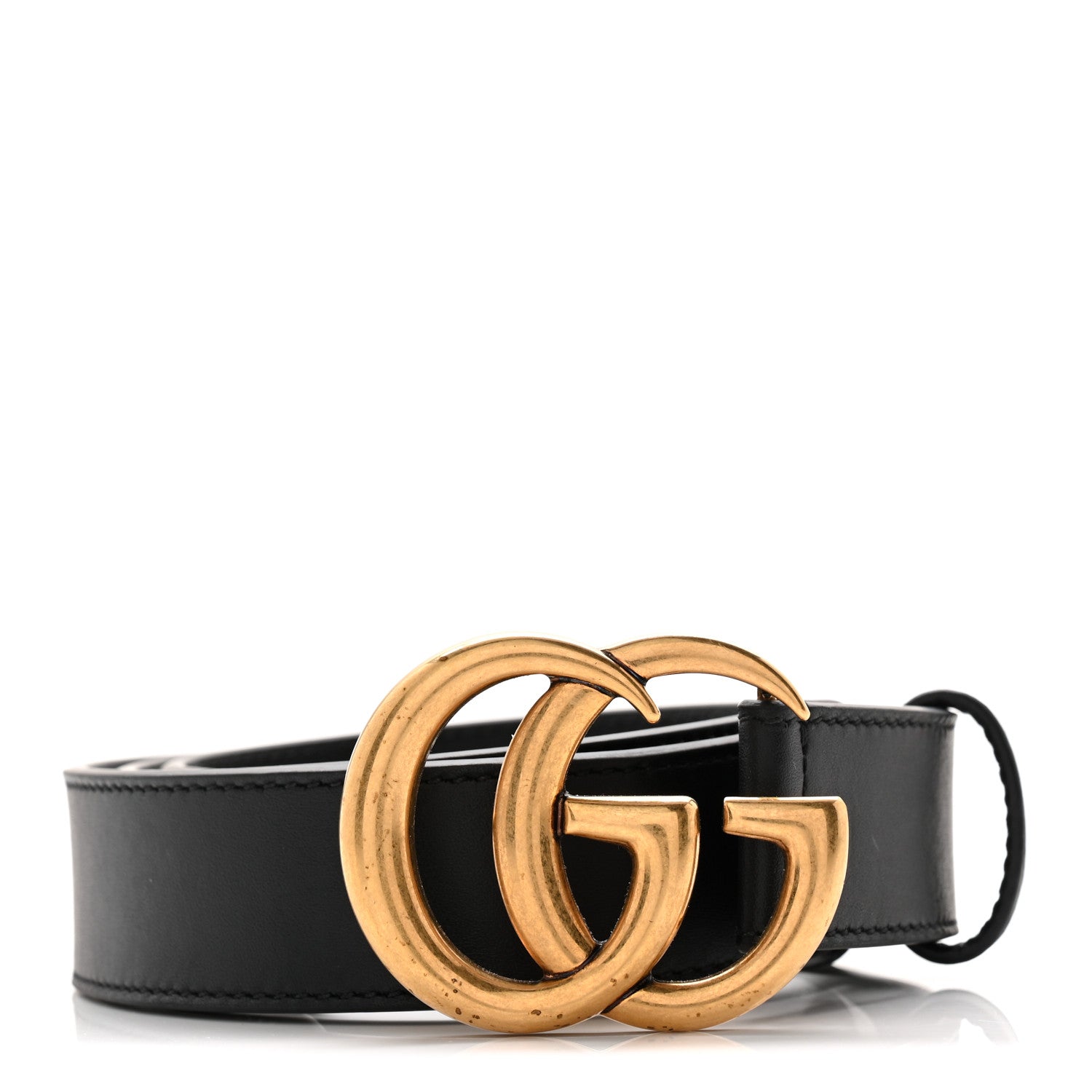 Gucci Calfskin Double G 30mm Belt 80 32 Black 1 of 5