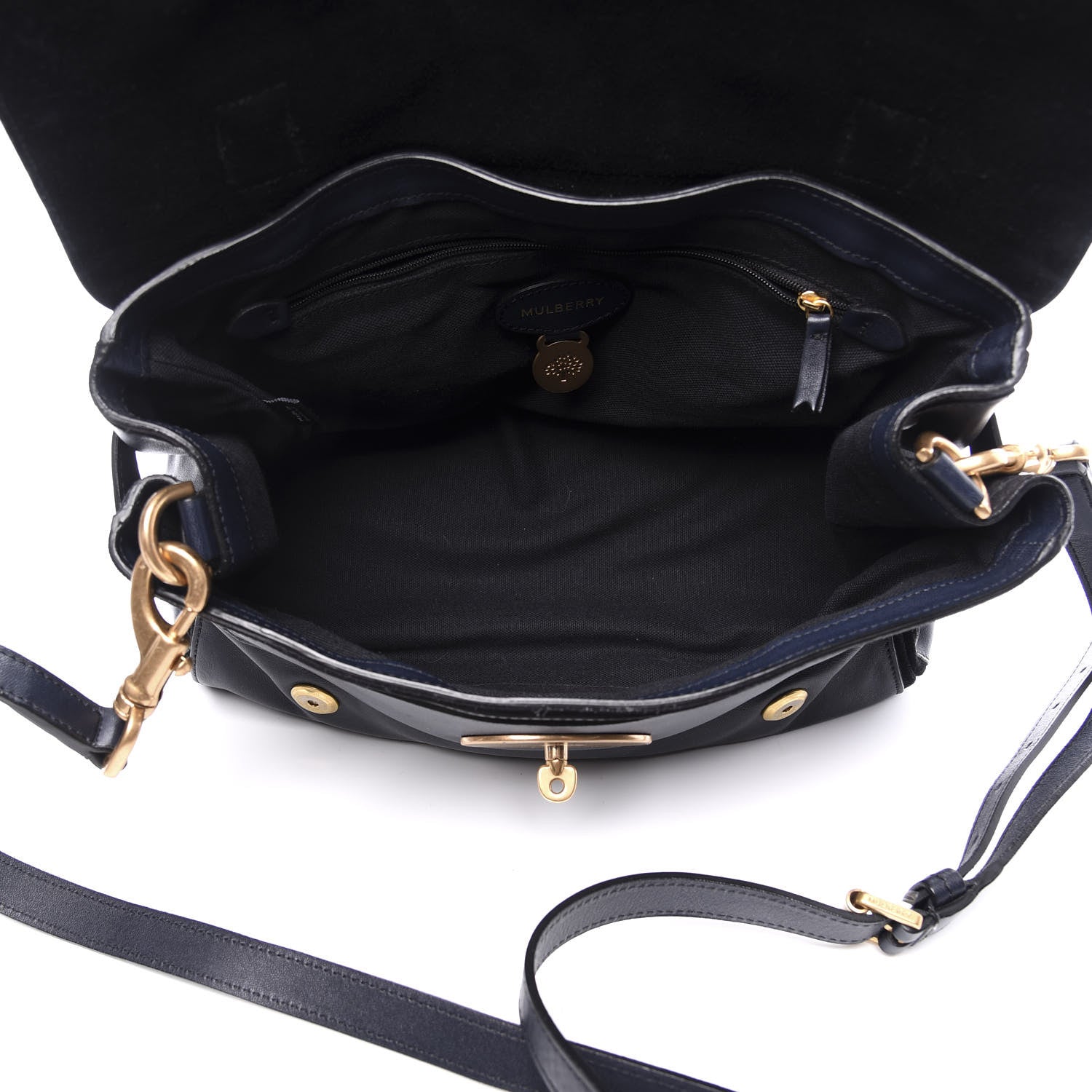 Mulberry Silky Nappa Suede Medium Panel Alexa Midnight Blue 5 of 10