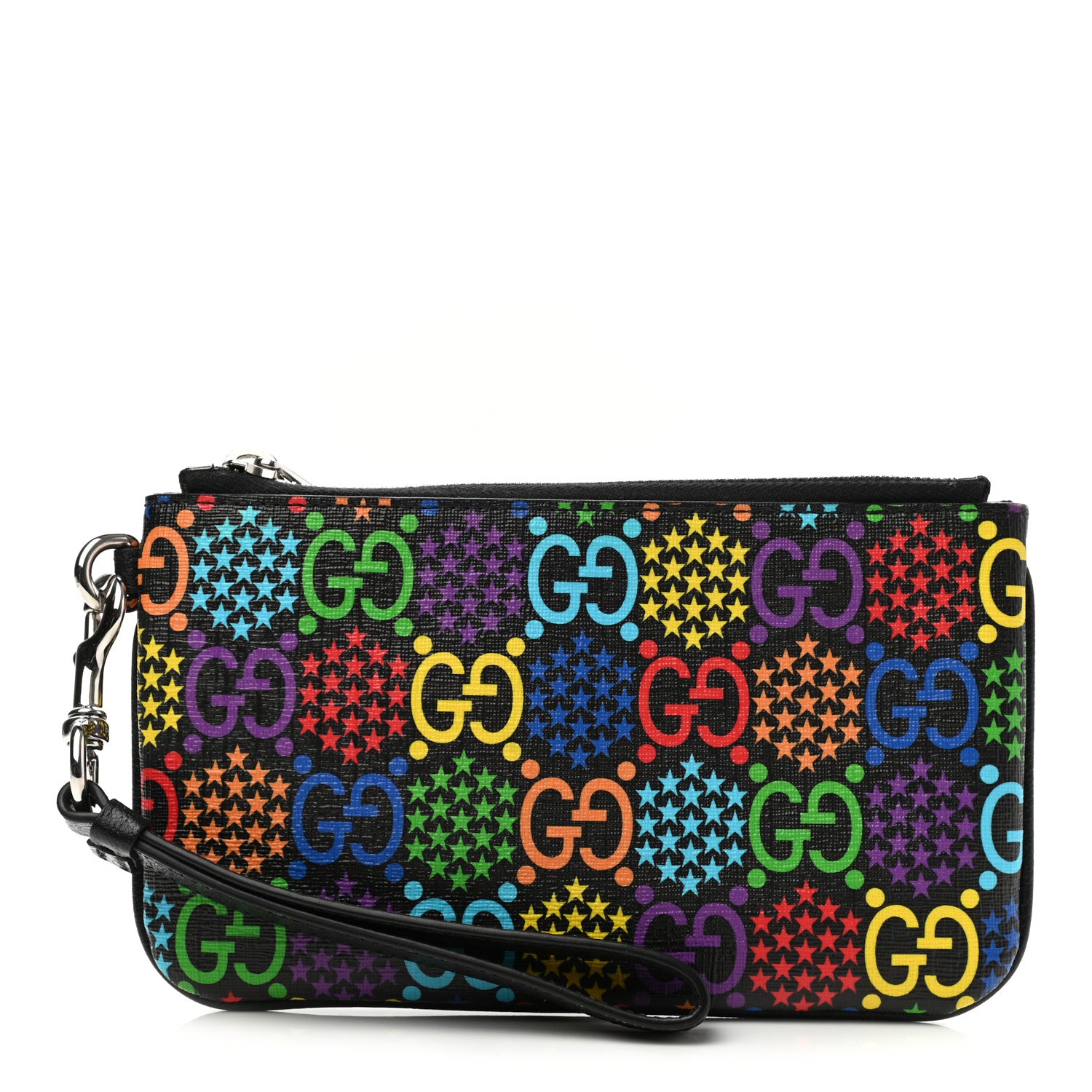 Gucci GG Supreme Monogram Psychedelic iPhone Pouch Black 1 of 8