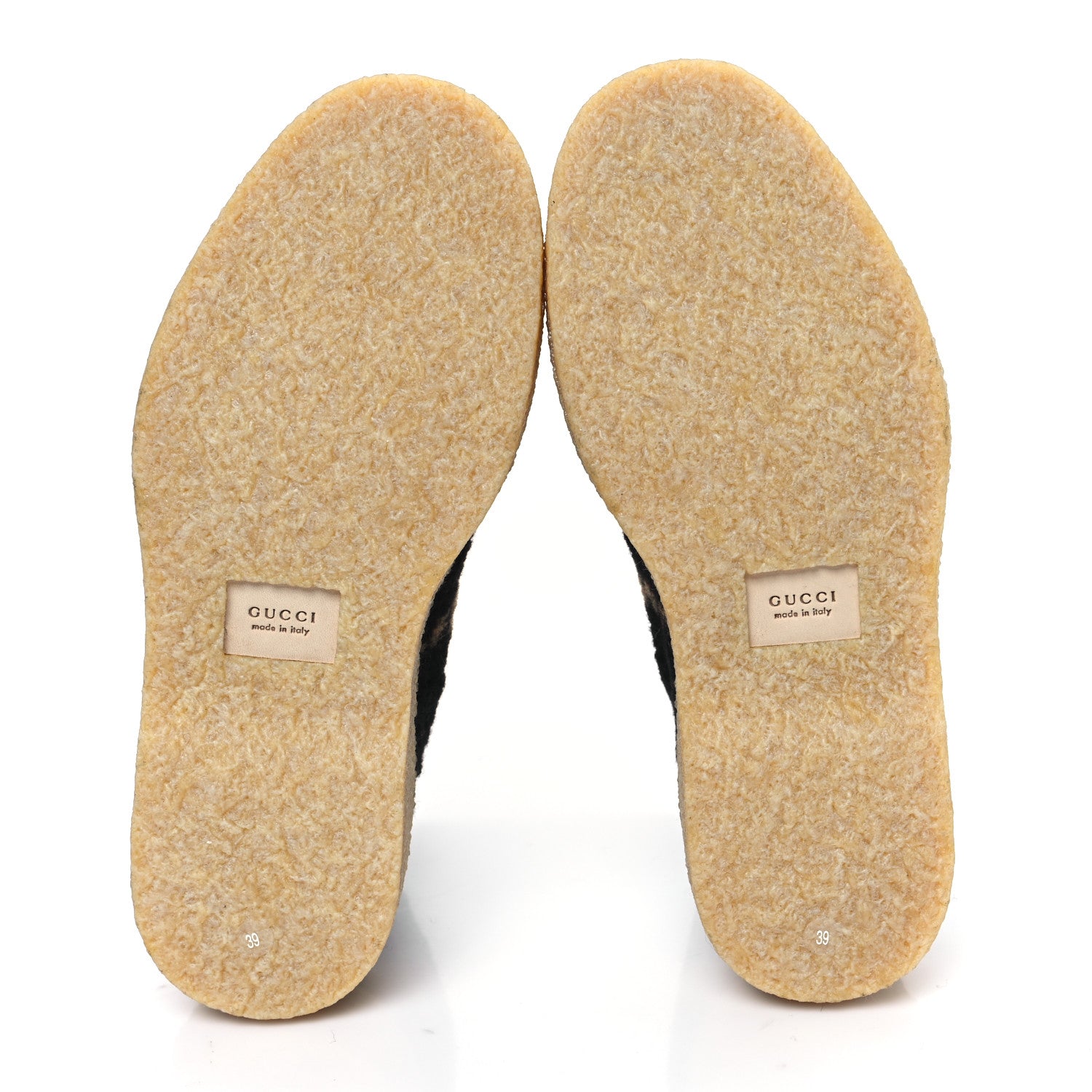 Gucci Faux Shearling Hooper GG Womens Ankle Boots 39 Black Natural Tan 5 of 9