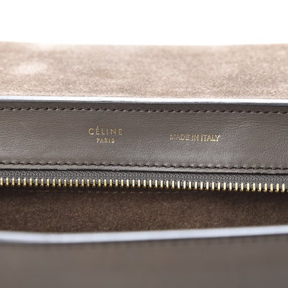 Celine Calfskin Suede Medium Tri-Color Trapeze Taupe 6 of 17
