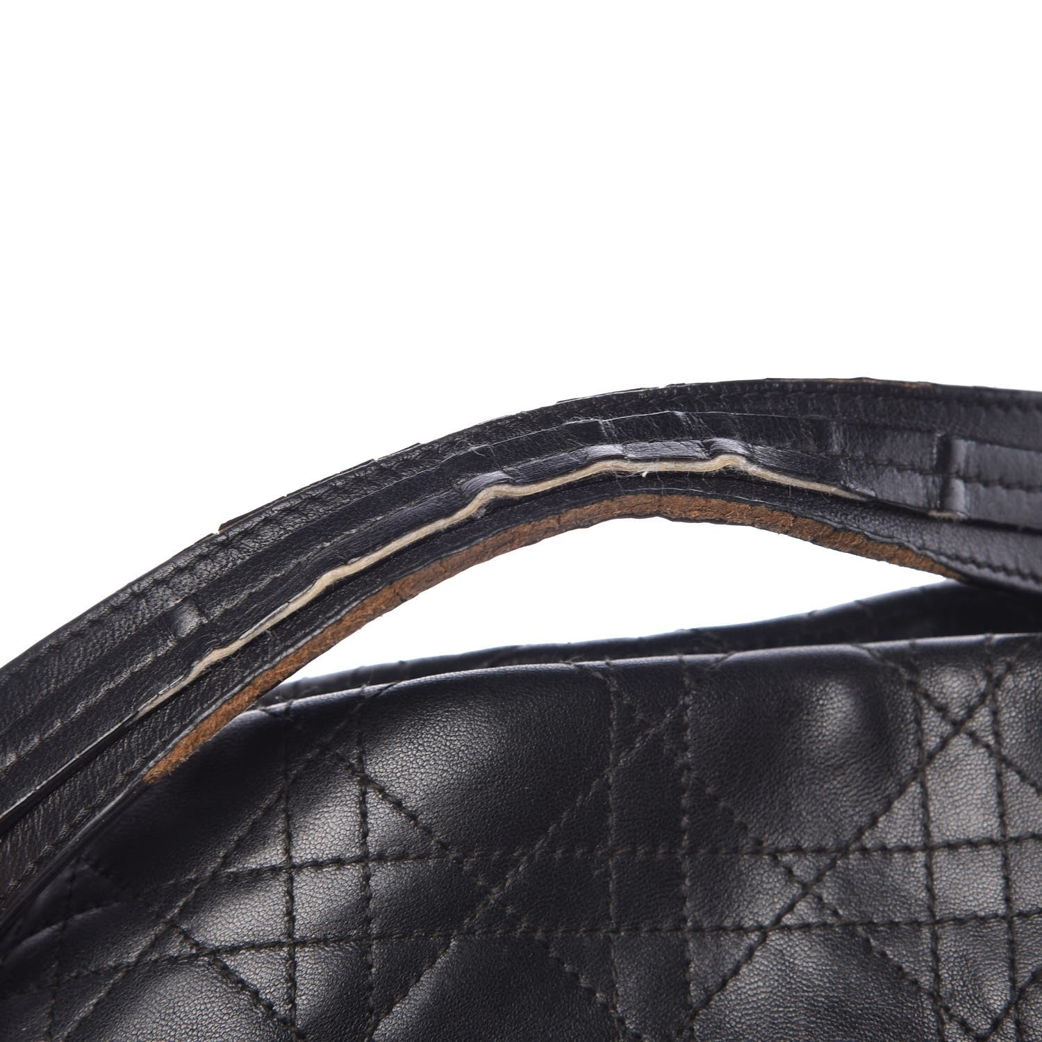 Christian Dior Lambskin Cannage Soft East West Tote Black 9 of 13
