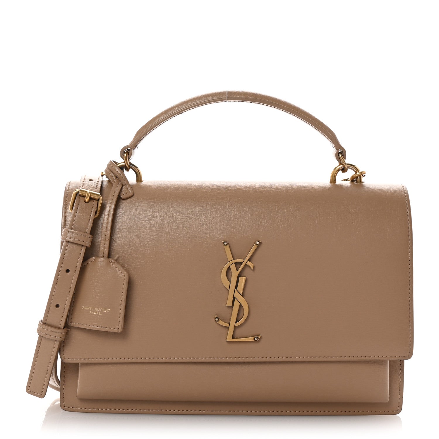 Saint Laurent Smooth Calfskin Medium Monogram Sunset Satchel Satchel Fox 1 of 9