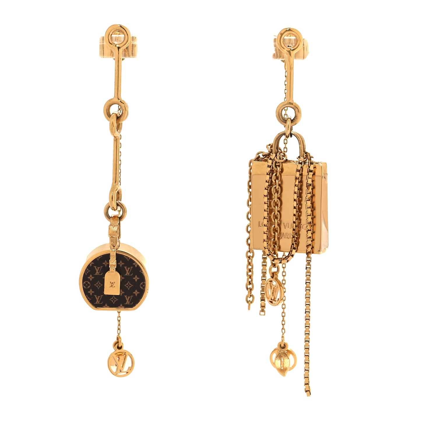 Monogram Mini Mismatched Earrings Gold