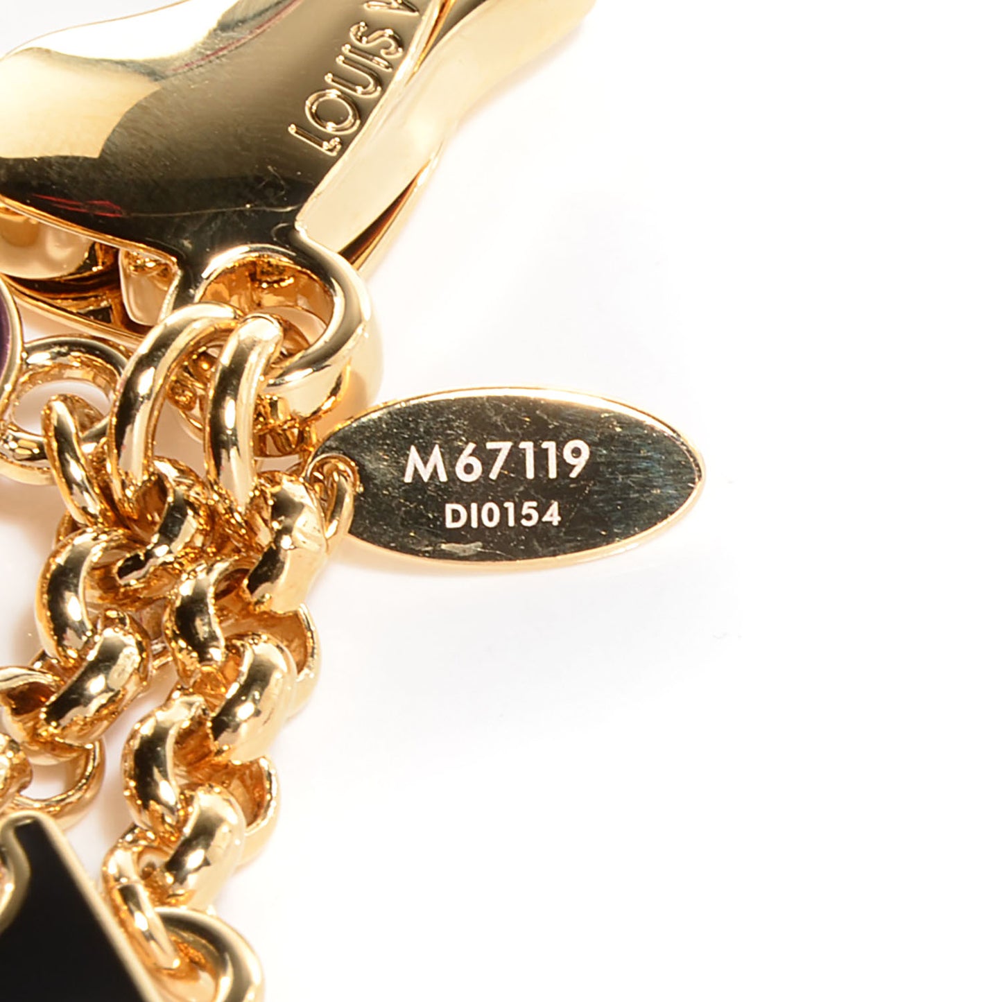 Fleur De Monogram Bag Charm Dore