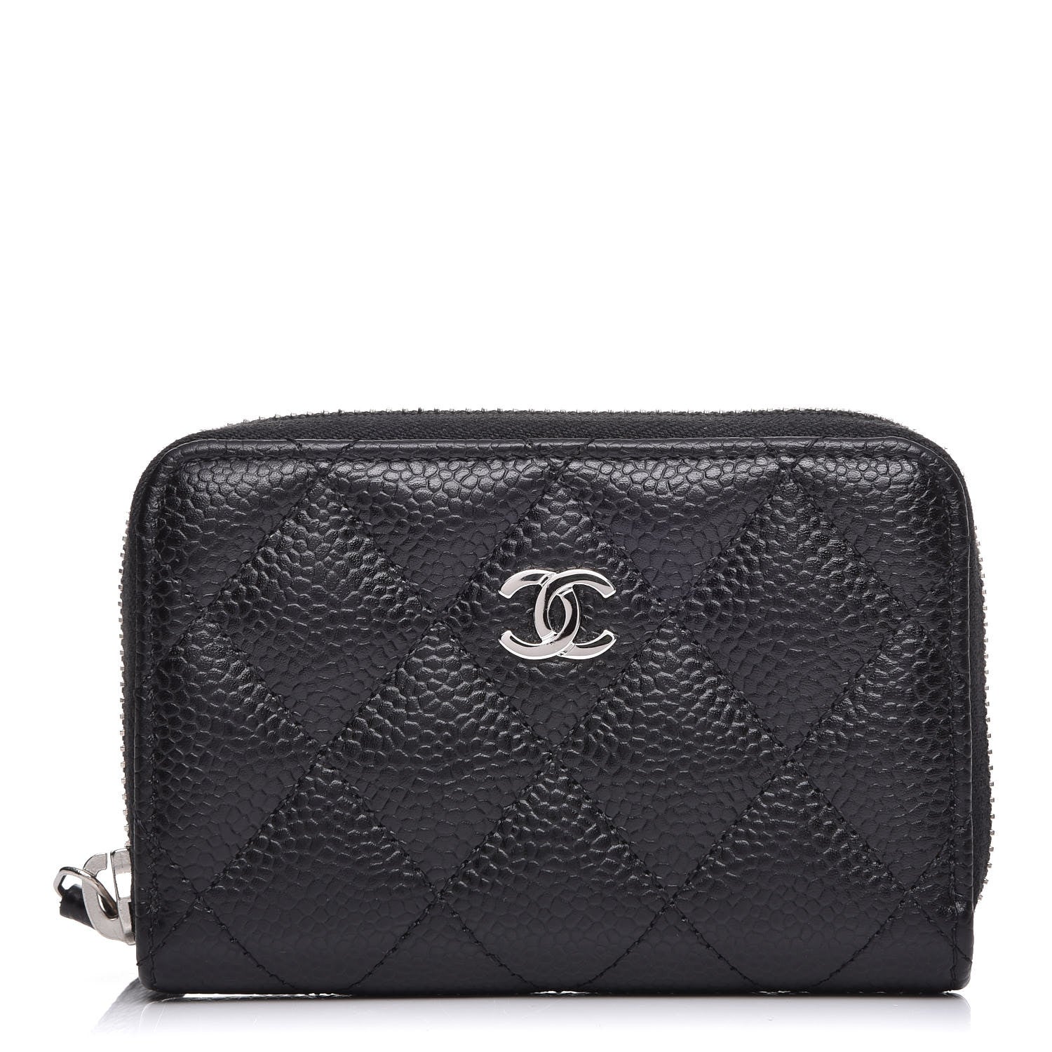 Chanel Caviar Quilted Zip Coin Purse Black 1 of 8