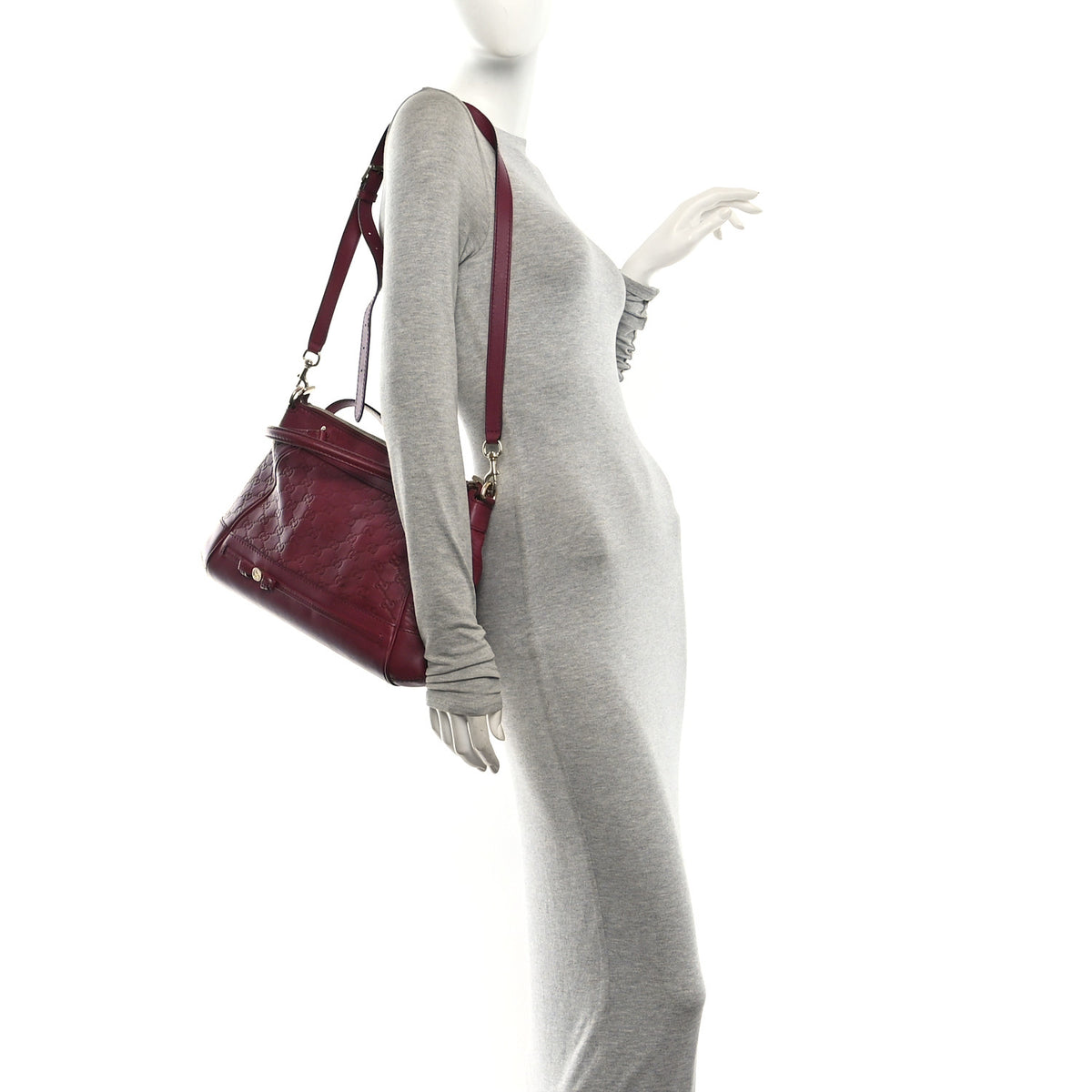 Guccissima Mayfair Top Handle Satchel Purple