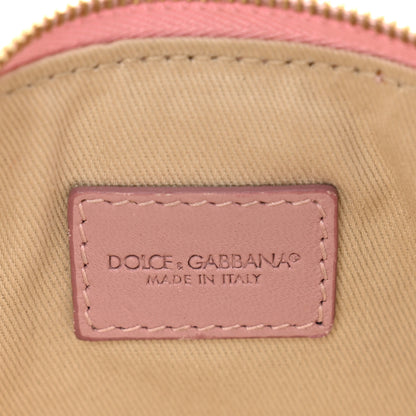 Dolce & Gabbana Lambskin Embroidered Laser Cut Micro Crossbody Pochette Rose Poudre 7 of 10