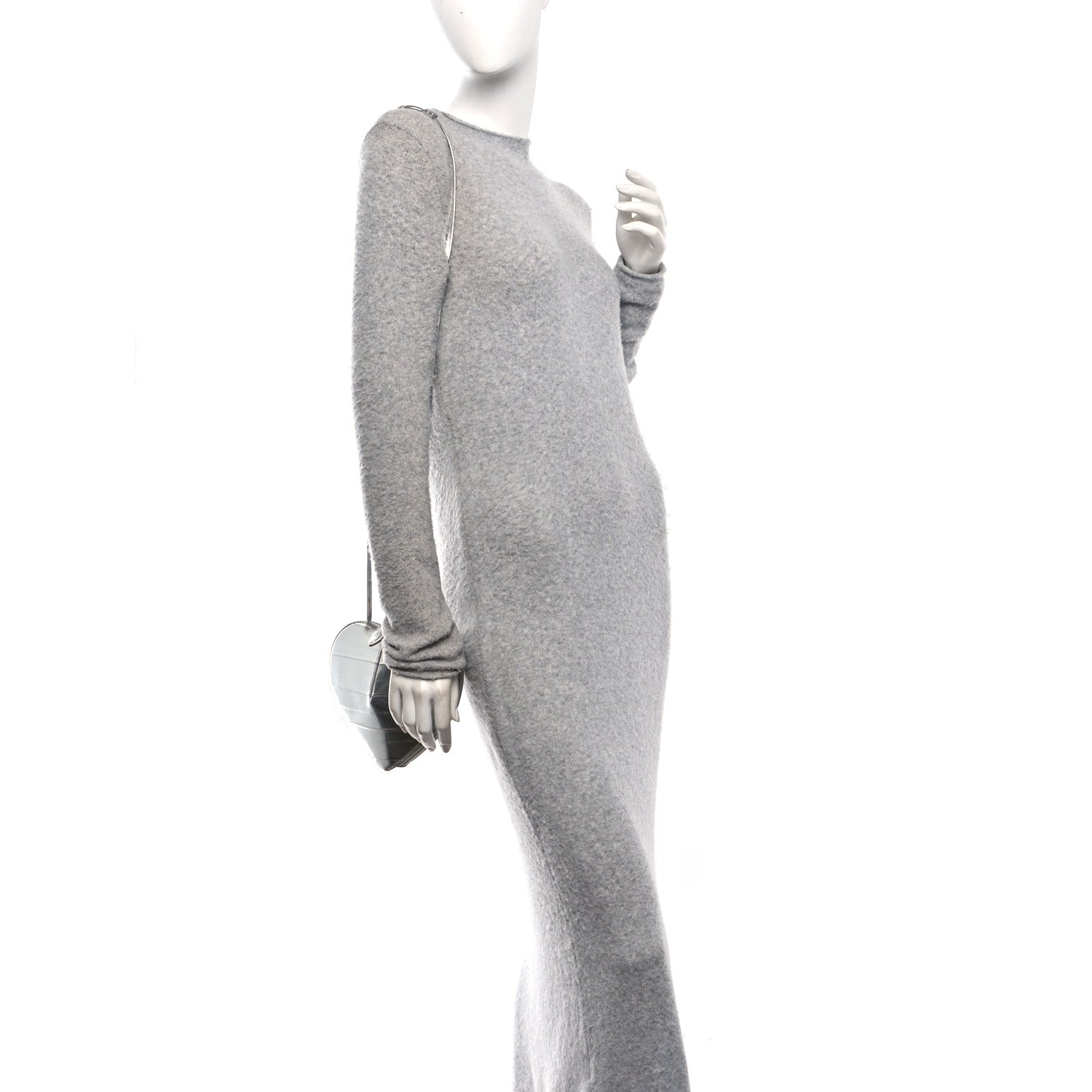 Alaia Laminated Eel Le Coeur Bag Argent 2 of 9