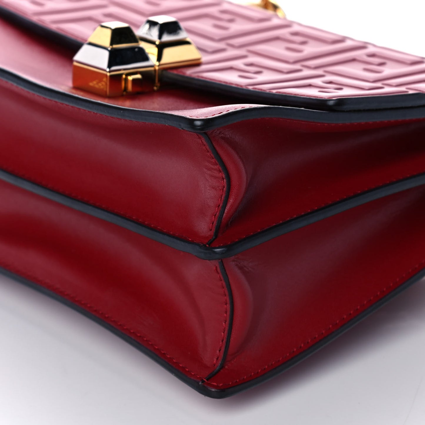 Vitello Liberty FF 1974 Embossed Small Kan I Shoulder Bag Fragola