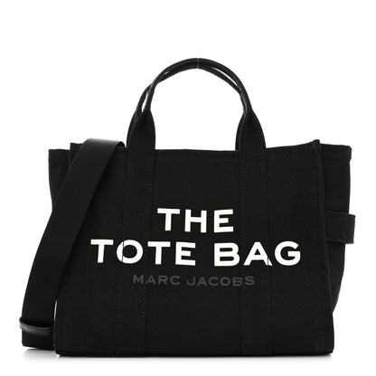 Marc Jacobs Cotton Canvas Medium The Tote Bag Black 1 of 9