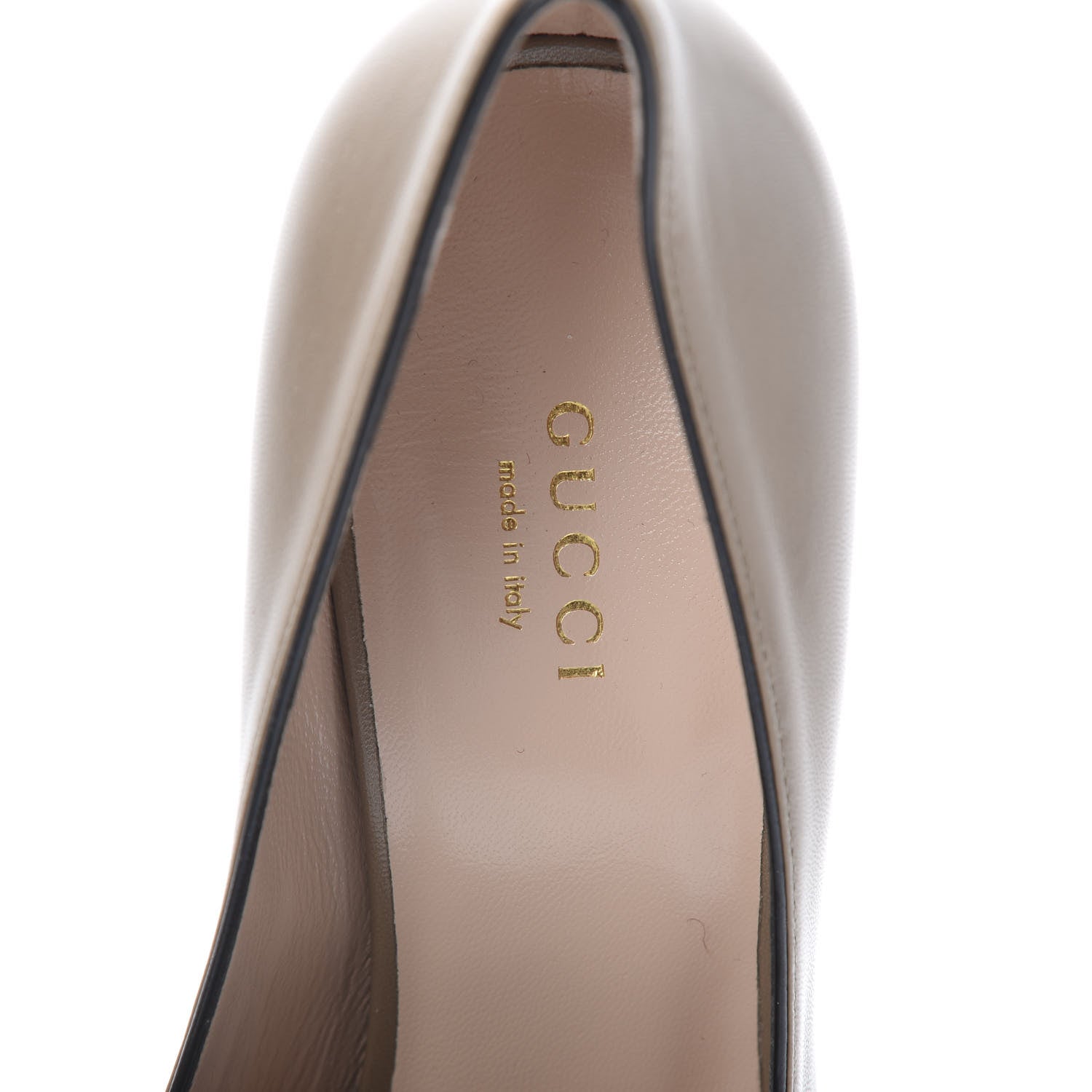 Gucci Malaga Kid GG Marmont Fringe Platform High Heel Loafer Pumps 38.5 Taupe 6 of 11