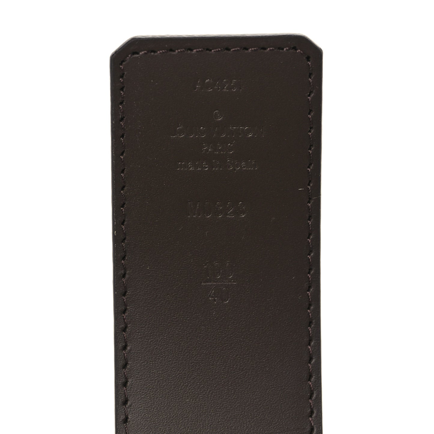 Calfskin Monogram 40mm LV Initiales Reversible Belt 100 40 Brown