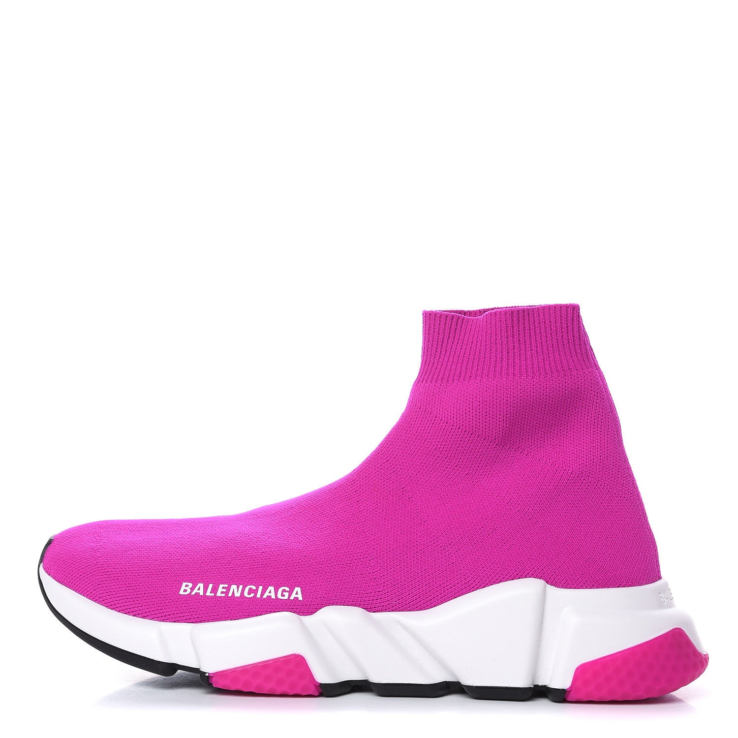 Balenciaga Neoprene Knit Womens Speed Sneakers 38 Fuchsia 1 of 7