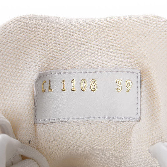 Calfskin Monogram Run Away Sneakers 39 White