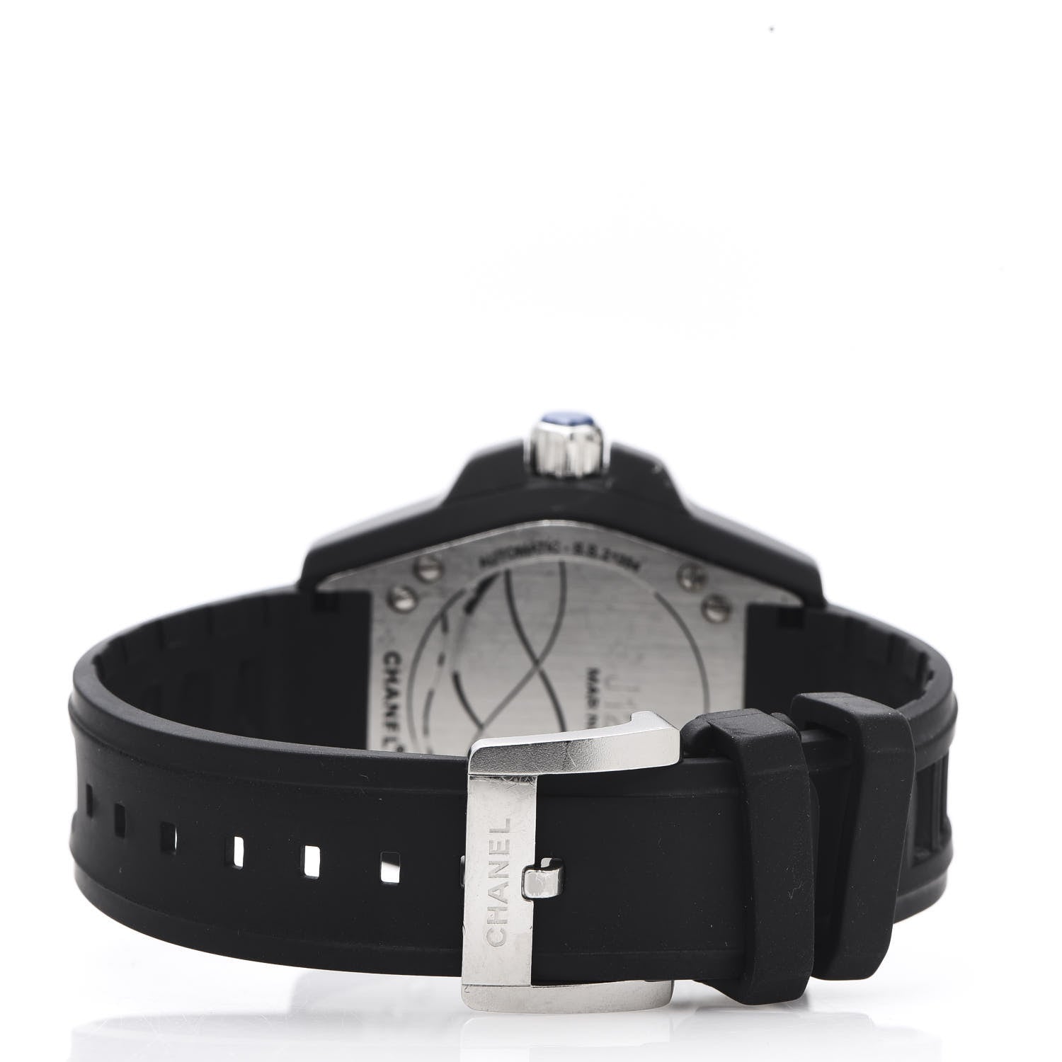 Chanel Stainless Steel Ceramic Rubber 41mm J12 Marine Automatic Watch Black 4 of 7